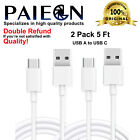 Paiegn 2 Pack Usb C Type C Cable Fast Charging 3a 5ft Cord Lead For Samsung Ipad