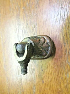 Tear Drop Pull 1900 Repair Part Dark Aged Hollow Brass Stamped Backplate Antique - Picture 1 of 6