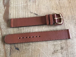 Brown Leather Strap - Correa Pulsera de Piel Marrón - 16 mm - Para Relojes - Imagen 1 de 2