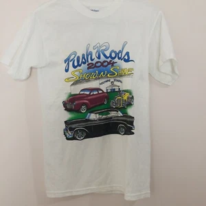 Push Rods 2004 - T-shirt unisex bianca con logo taglia S - Foto 1 di 12
