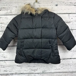 Boys Winter Warm Jacket Faux Fur Hooded Windproof Coat Outerwear EU 120 US Small - Picture 1 of 9