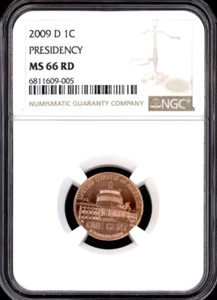 CENTAVO PRESIDENCIA LINCOLN 2009-D NGC MS66RD MONEDA DETALLADA SIN CIRCULAR #O - Imagen 1 de 2