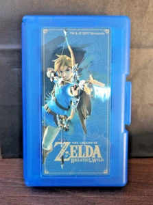 24 Game Cartridge Holder Nintendo Switch Zelda BotW Clear Blue Case Storage - Picture 1 of 1