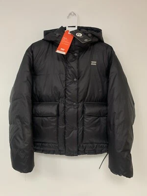Women's Levi's Performance Puffer Jacket RDS Certified Full Zip Black Size Small - Image 1 of 4