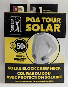 PGA Tour Herren Sonnenschutz UV Solar Block Langarm Weiß Golfshirt 2XL - Bild 1 von 7