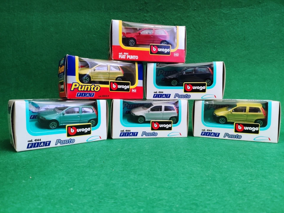 BURAGO 1:43 LOTTO MODELLI FIAT PUNTO PROMO PROMOZIONALI IN BOX MACCHININE 🔺🔺🔺 - Immagine 1 di 4