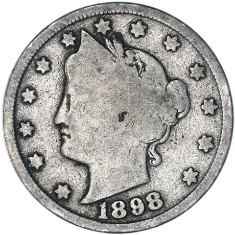 1898 (P) Liberty V Nickel Good GD Cover