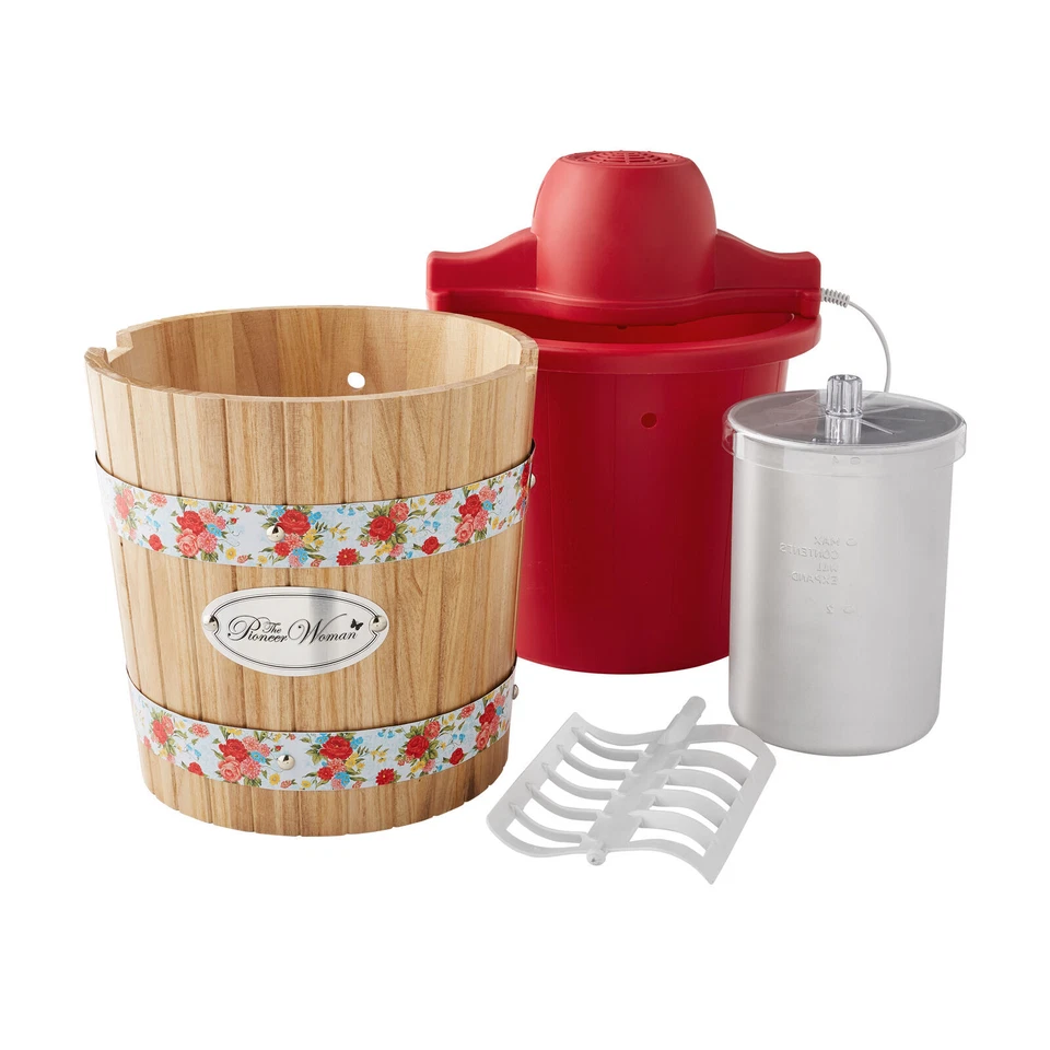 The Pioneer Woman 4 Quart Ice Cream Maker - Sweet Rose (PWS136211223001)