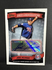 2010 Topps JOSE MIJARES AUTO PEAK PERFORMANCE AUTOGRAMM MINNESOTA TWINS A2V - Bild 1 von 2
