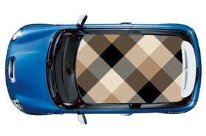 Nuevo calcomanía adhesiva gráfica de vinilo envoltura de techo Mini Cooper marrón tostado con patrón de tweed - Imagen 1 de 6