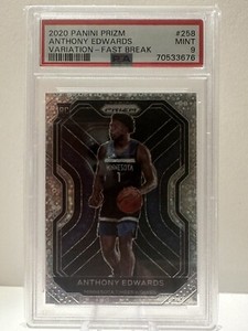 2020 Panini Prizm Anthony Edwards RC Disco Variation PSA 9 Minnesota 🔥🔥