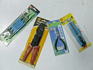 CRIMPATRICE UNIVERSALE TAGLIA CARTA PINZA A BECCO LUNGO AIUTO SALDATURA - Picture 1 of 1