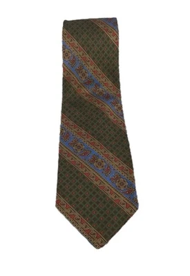 Corbata de cuello de seda a rayas diagonales multicolor vintage de Burberrys para hombre 4” de ancho x 57” de L  Foto 1 de 4