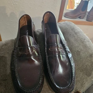 Florsheim Herren Größe 10,5 D Burgunderrot Leder Slipper Penny Loafer Elegant Schuhe - Bild 1 von 7