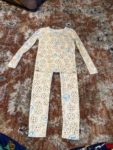 Cat And Jack Youth Size 12 Milk And Cookies Soft Fleece Pajama Set 2 Pcs - Picture 1 of 13