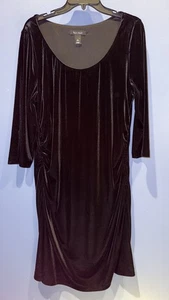 Xl Schwarz Samt Stretch Kleid White House Black Market - Bild 1 von 4