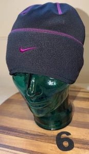 NIKE THERMA-FIT BLACK BEANIE W/PONY TAIL SLOT. ONE SIZE.  PREOWNED  VGC.  #6 - Picture 1 of 3