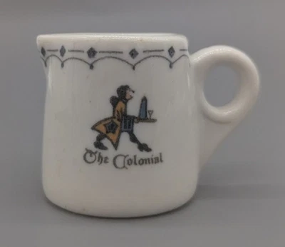 Antigua China The Colonial Hotel Bangor Pennsylvania Pequeña Crema Estafa Foto 1 de 4