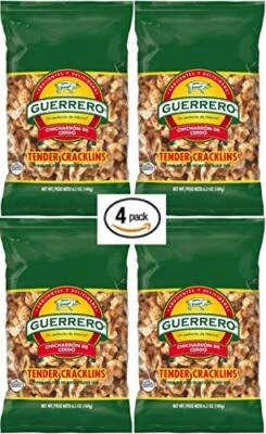 TORTILLAS Guerrero Tender Cracklins, 6.5 Ounce - 4 Packs