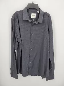 Camisa Ben Sherman Para Hombre 36/37 Negra Gris Cuadros Manga Larga Abotonada Preppy - Imagen 1 de 8