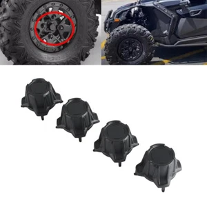 4Pcs Black Wheel Tire Rim Hub Center Cap Cover For Can-Am Maverick X3 2017-2021 - Picture 1 of 10