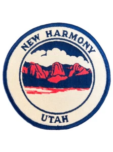 NEU HARMONY UTAH kreisförmiger bestickter AUFNÄHER 3 1/2"" Berge Applikation Reisen UT - Bild 1 von 5