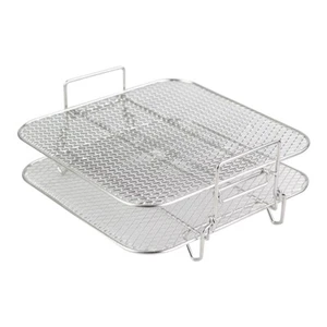 Estante para freidora de aire de 2 capas rejilla apilable estante para parrilla acero inoxidable para 48500 - Imagen 1 de 7