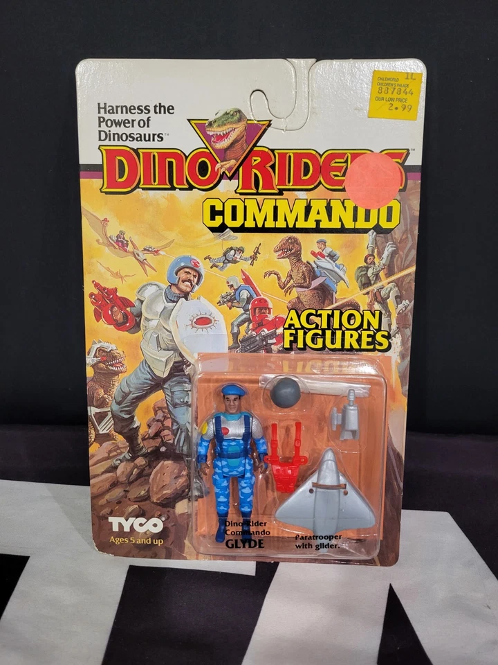1989 TYCO Dino Riders Commando ROK Action Figure Unpunched