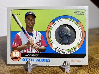 2017 Topps Heritage Rare 1968 Mint Quarter Ozzie Albies #19/25 - Image 1 of 2