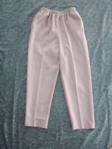 Alfred Dunner Size 8 Petite Cream/Off-White Colored Pants Elastic Band