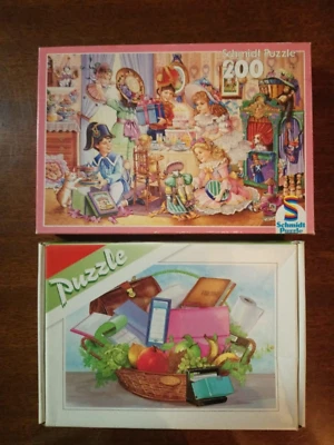 2 Puzzle - Schmidt Puzzle 200pz 1994 + Puzzle Pieffe 250pz - Usato. - Immagine 1 di 4