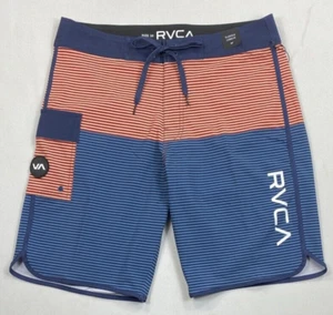 Men's RVCA Classic Length 20" Eastern Trunk Stripe 4 Way Stretch Board Shorts - Picture 1 of 4