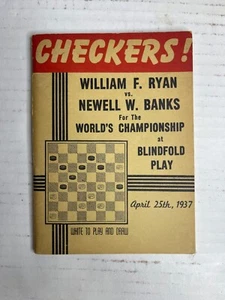 Checkers! William F. Ryan Newell W. Banks Blindfold Play 1937 Championship - Picture 1 of 10