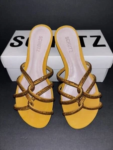 Schutz Marigold Uzia Crystal Sandals Size 8.5-9 RUNS SMALL - Picture 1 of 5