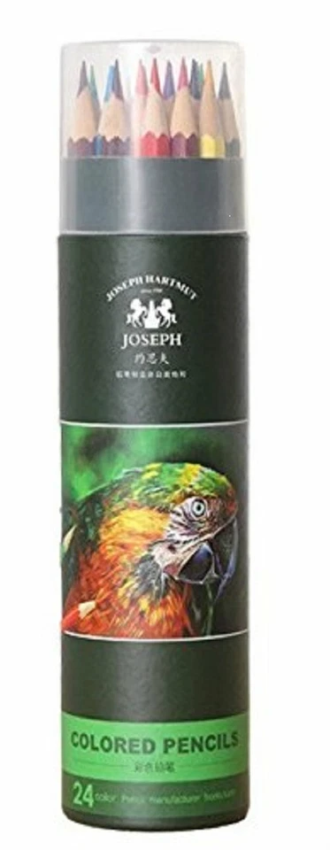 24 Color Drawing Colored Pencils Oil Base with Sharpener Art School Supply - Image 1 of 1