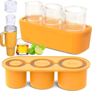 Vassoio per cubetti di ghiaccio per bicchiere 30-40 oz grande stampo rotondo con coperchio senza BPA macchina calda - Foto 1 di 13