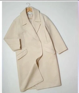 Zara Oversized Coat With Pockets Vanilla Sz XS/S - Picture 1 of 10