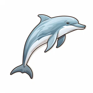 Autoaufkleber Sticker Niedlicher Delfin Aufkleber 9X9 cm - Picture 1 of 1