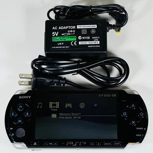 Sony PSP-3000 Handheld Console (Piano Black) 32GB & Charger - USA Seller - Picture 1 of 8