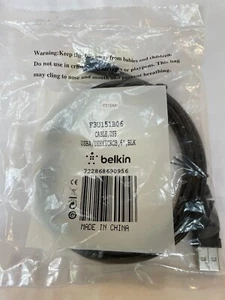 NEW belkin F3U15B06 Cable USB, USBMICROB 6', blk - Picture 1 of 7