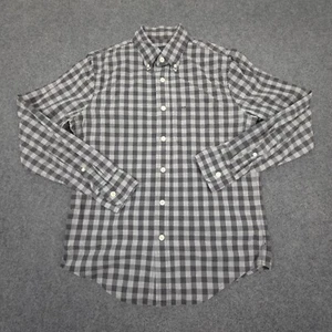 Abercrombie & Fitch Shirt Mens SMALL Grey Check Long Sleeve Button Down Size S - Picture 1 of 10