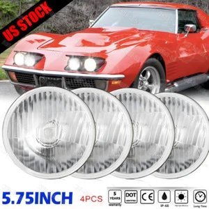 4PCS For Chevy Corvette C3 68-82 5 3/4" 5.75" LED Headlights Hi/Lo Beam DRL Lamp - Picture 1 of 7