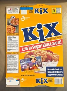 CAJA DE CEREALES KIX TARJETAS DE PINOCHO DISNEY VIDEO CASERO C. 1992 13 OZ - Imagen 1 de 4