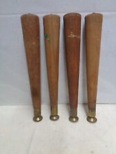 (4) restore 1950 1960 wooden legs DANISH table or stand VINTAGE used 10" modern
