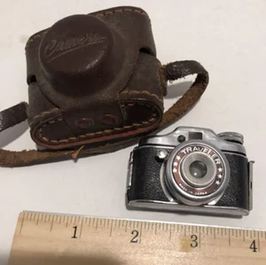 vtg mini spy camera " Traveler" made in japan w/case untested - Picture 1 of 13
