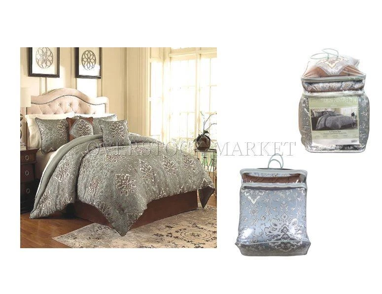 NEW! EMBASSY ROW BY CROSCILL 6 PC BEDDING SET! COMFORTER,BED SKIRT,SHAMS,PILLOWS - Image 1 of 1