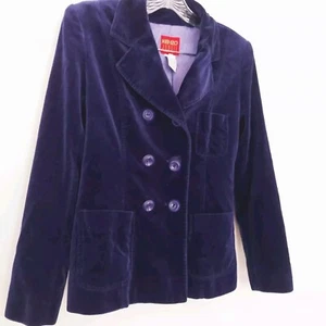 Abrigo Blazer Kenzo Jungle Terciopelo Púrpura Talla 38 EUR S/M - Imagen 1 de 11