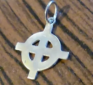 CROCE CELTICA celtic cross Ciondolo in argento 925 -sterling silver - Foto 1 di 3