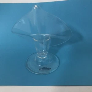 Pair Of Unique 5 Inch Clear Glass Bud Vase Candle Holder Jack in the Pulpit Vtg - Picture 1 of 5
