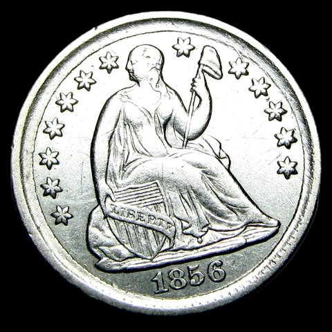 1856 Seated Liberty Half Dime ---- Stunning Details Type Coin ---- #GG063 Cover